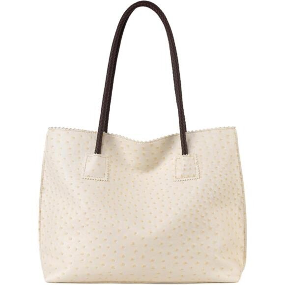 Handbags - Womens Handbag with Zipper Large Capacity Beige